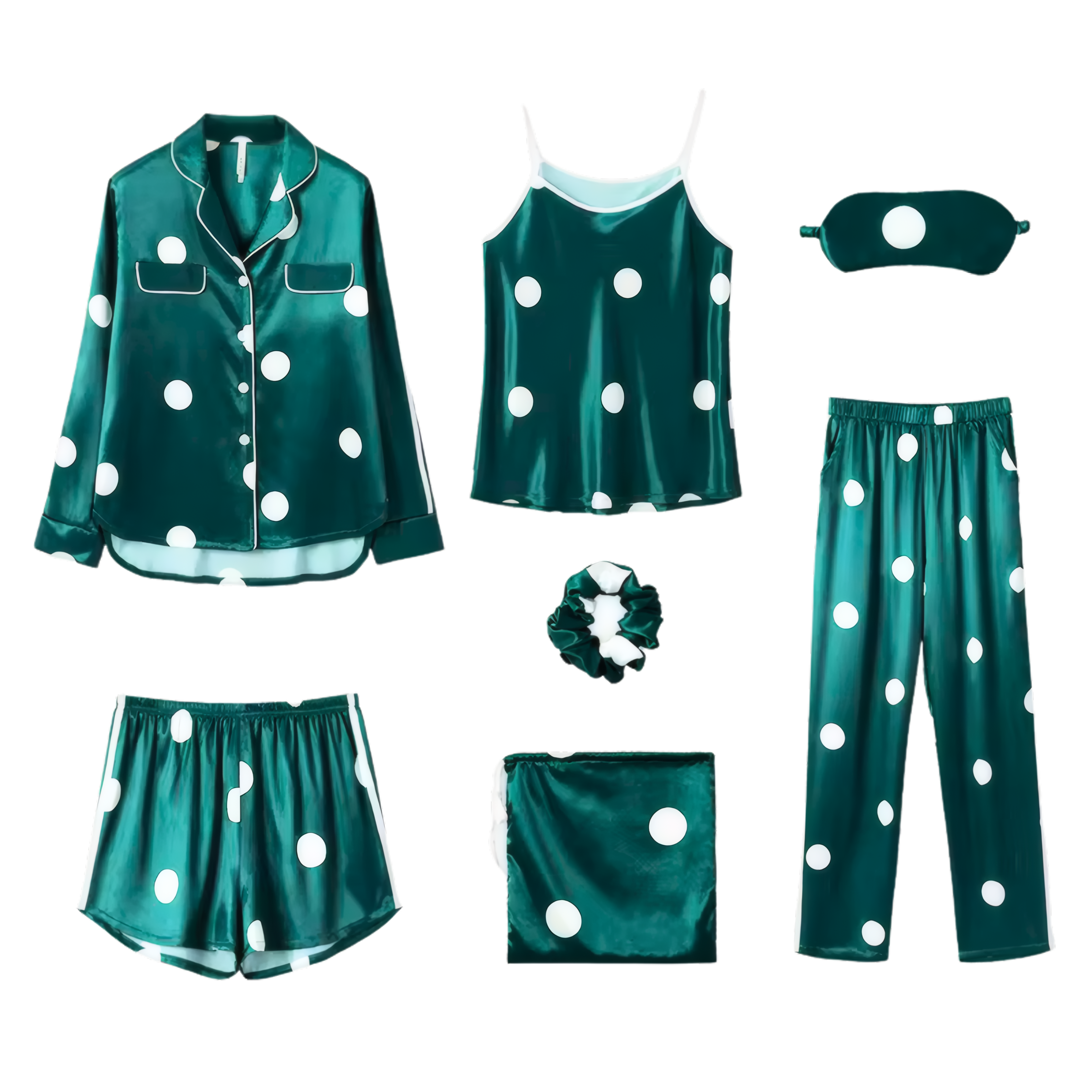 סט פיג׳מה סאטן לנשים