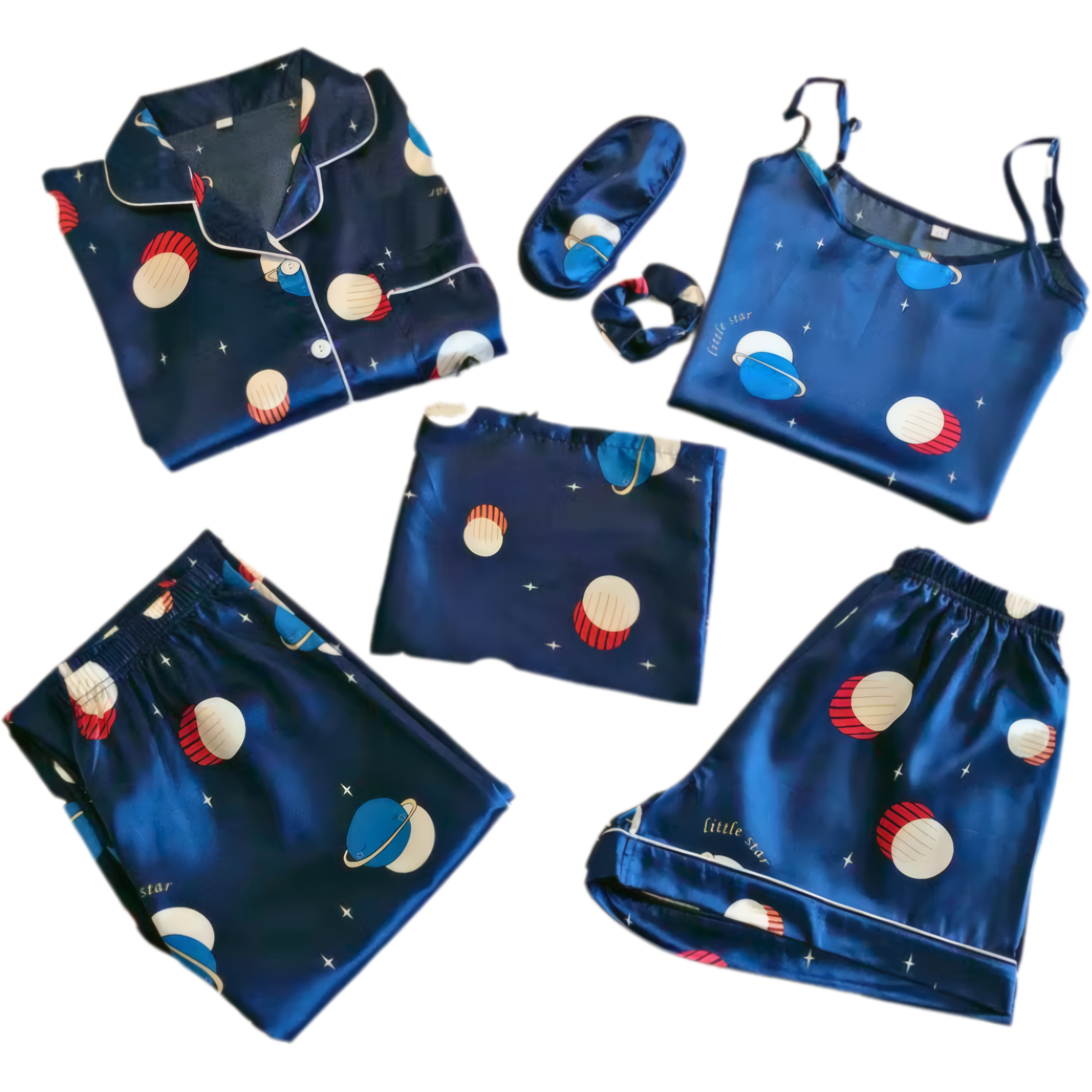 סט פיג׳מה סאטן לנשים