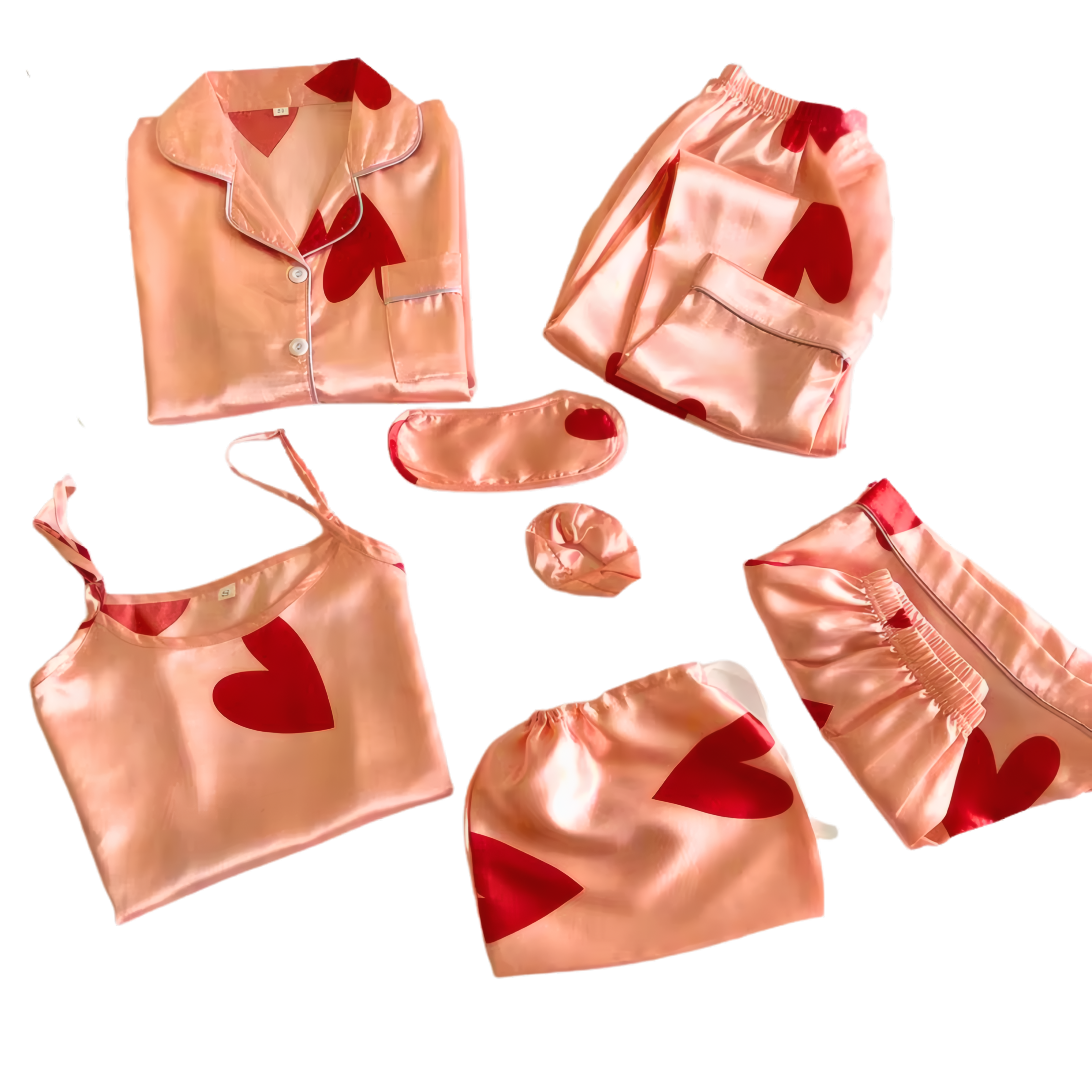 סט פיג׳מה סאטן לנשים