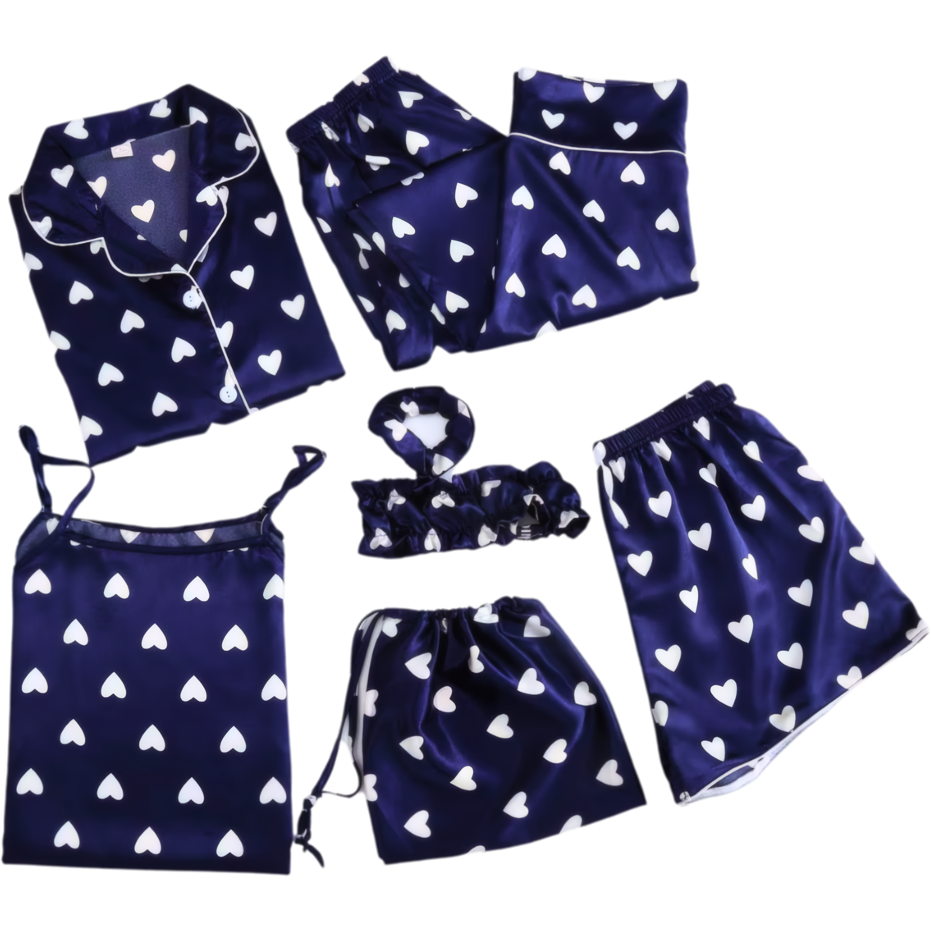 סט פיג׳מה סאטן לנשים