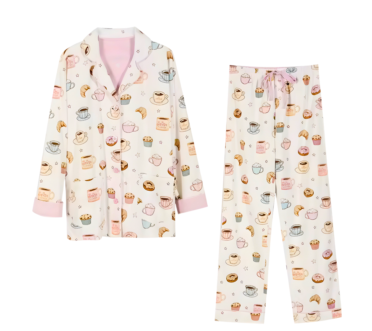 סט פיג׳מה מכותנה לנשים