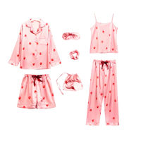 סט פיג׳מה סאטן לנשים