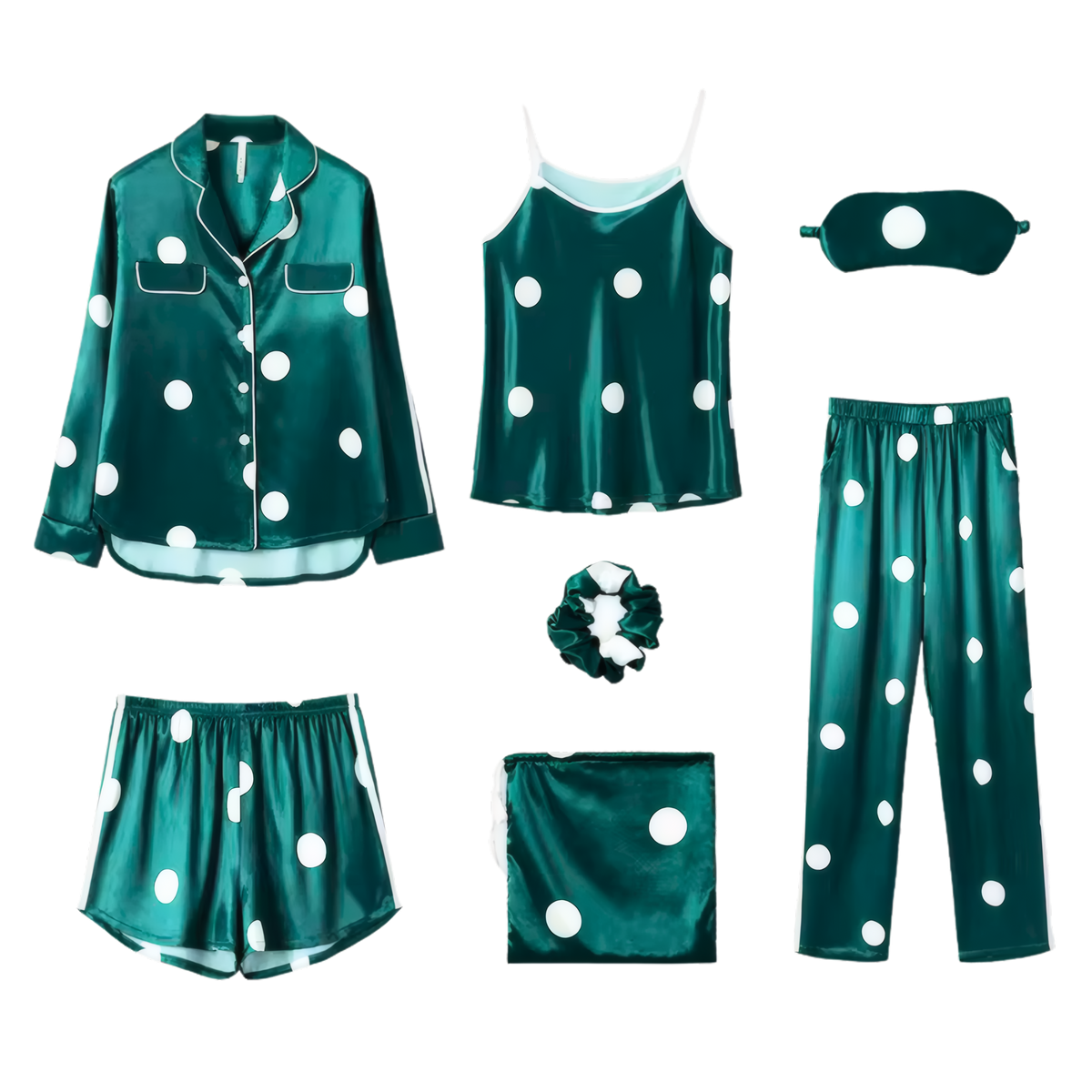 סט פיג׳מה סאטן לנשים