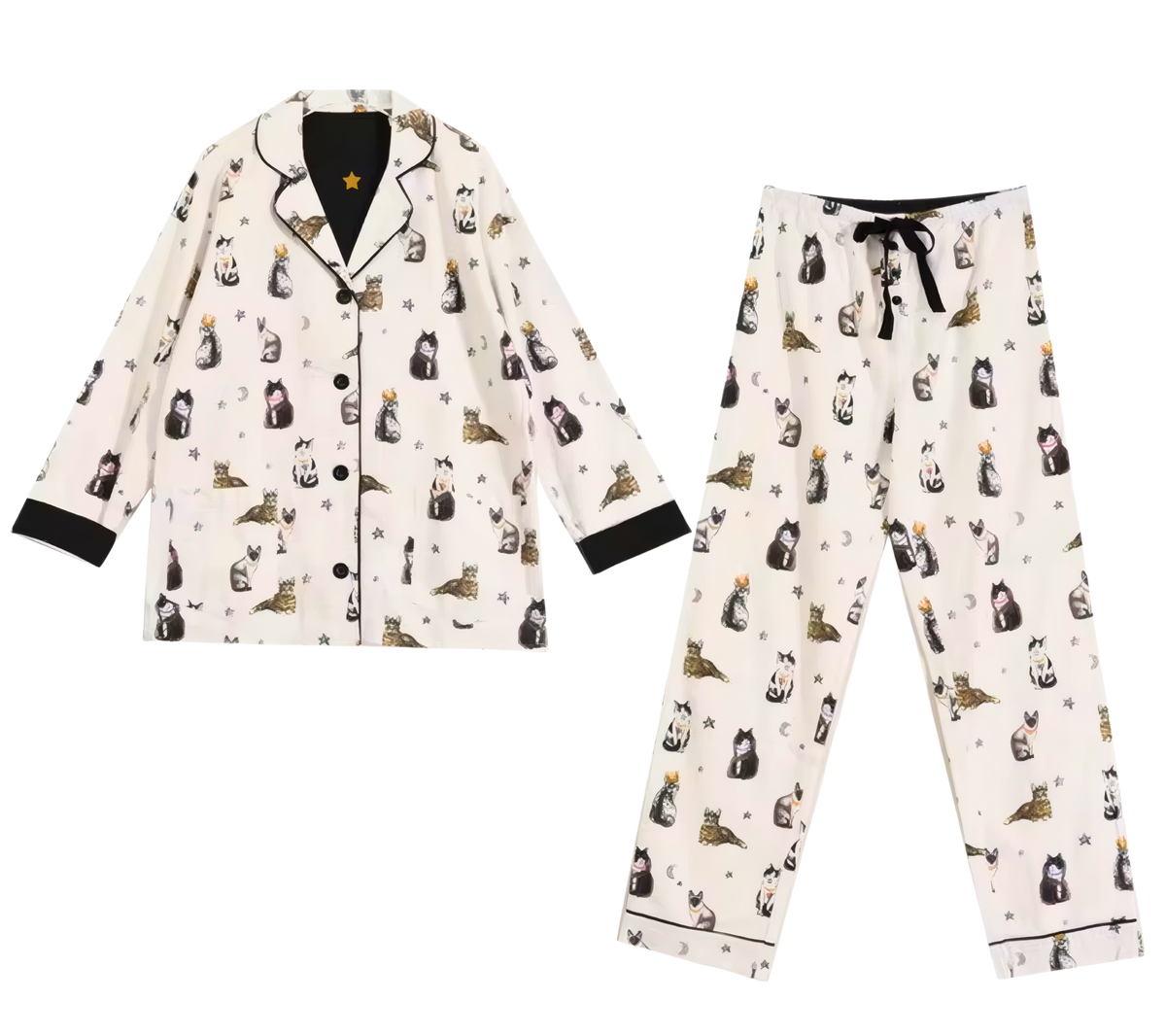פיג'מה כותנה חתולים