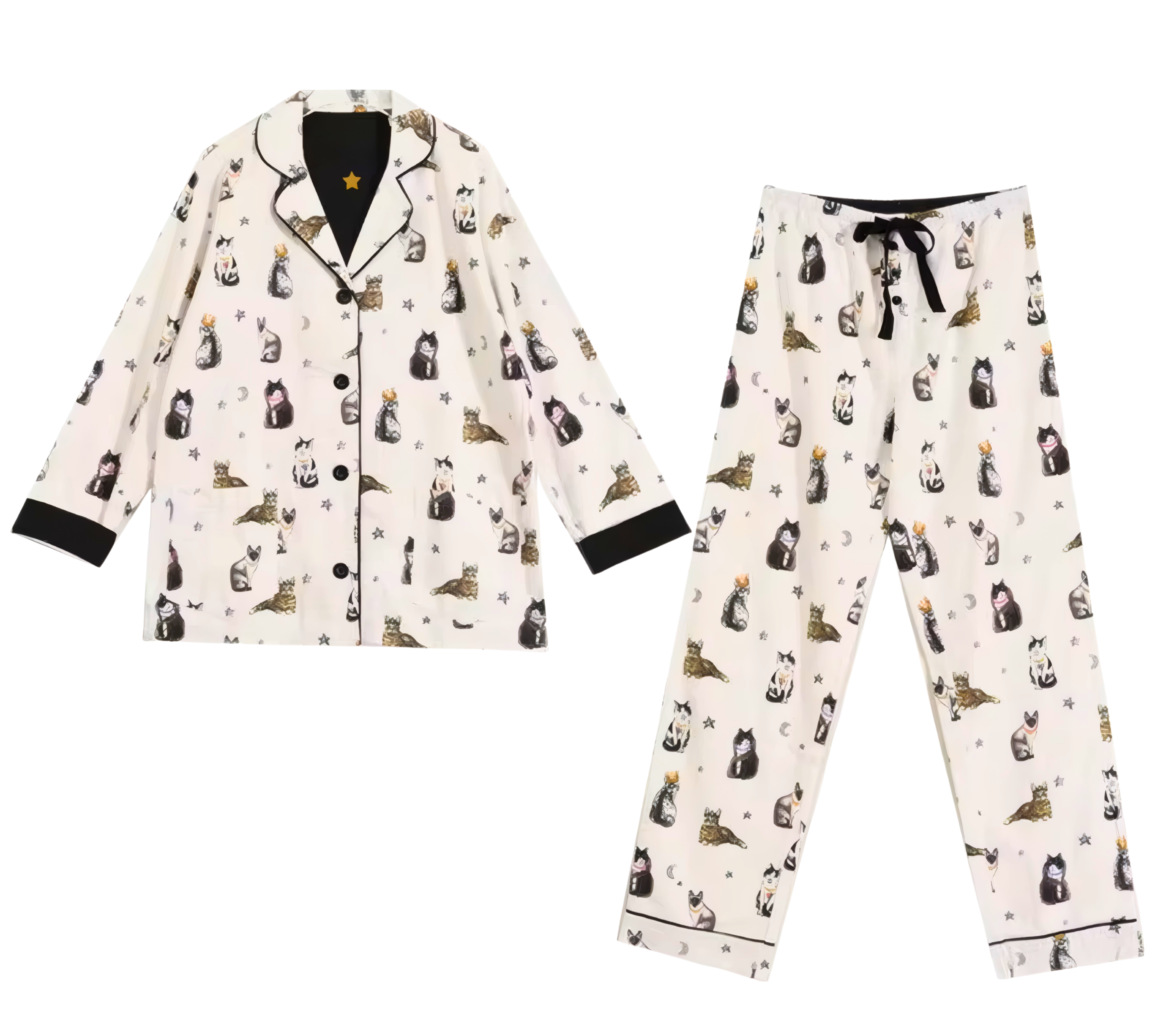 פיג'מה כותנה חתולים