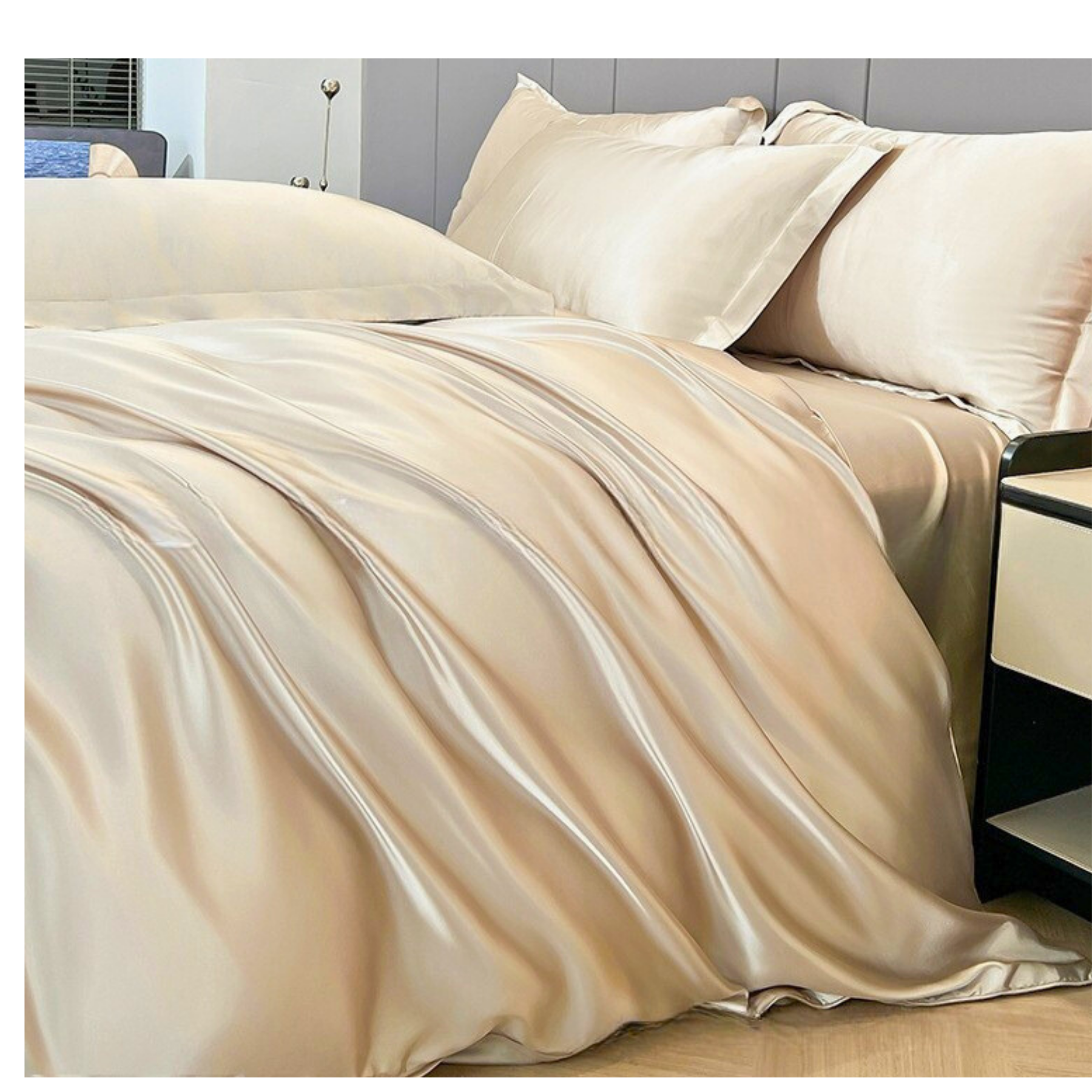 סט מצעים יוקרתי משי - ארבעה חלקים