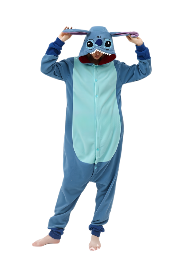 פיג'מה אוברול פליז סטיץ