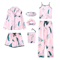 סט פיג׳מה סאטן לנשים