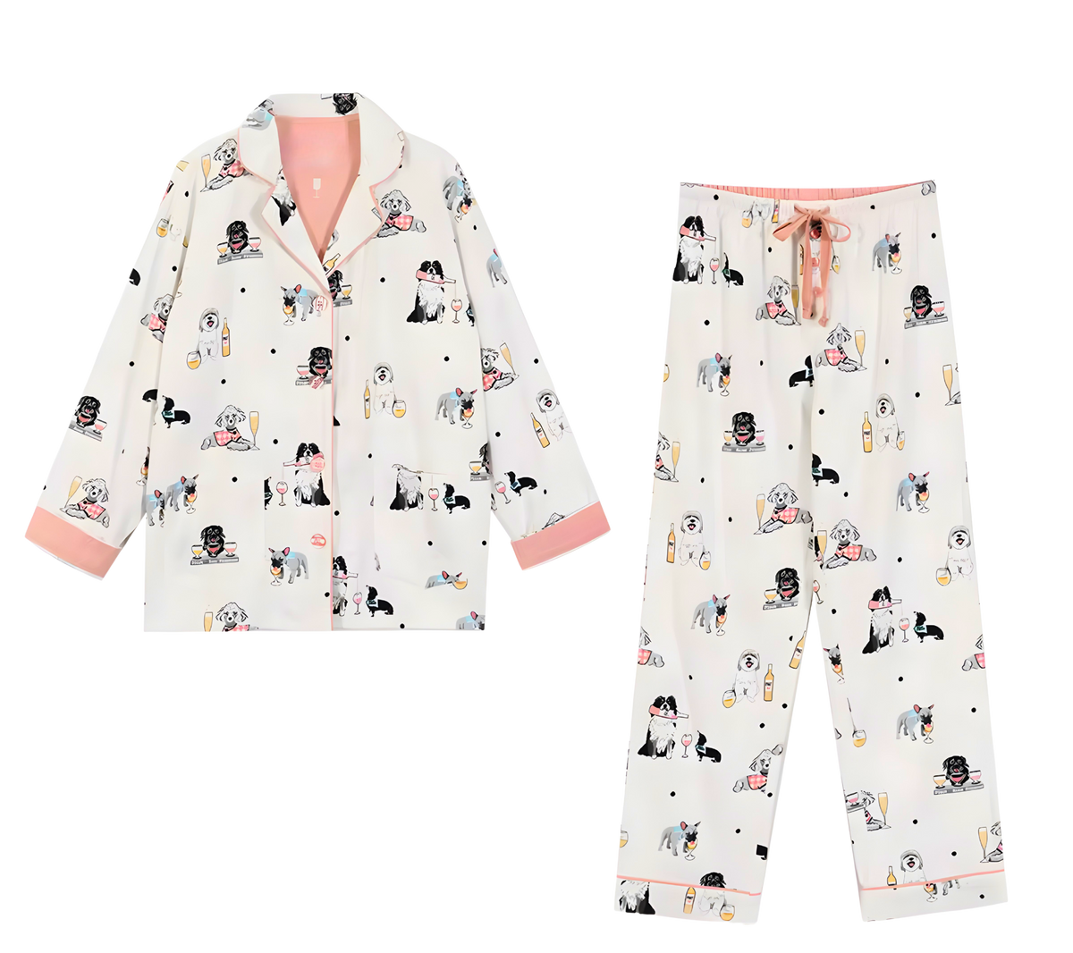 סט פיג׳מה מכותנה לנשים