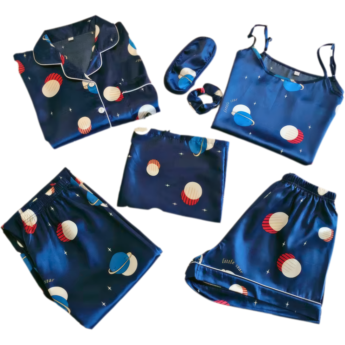 סט פיג׳מה סאטן לנשים