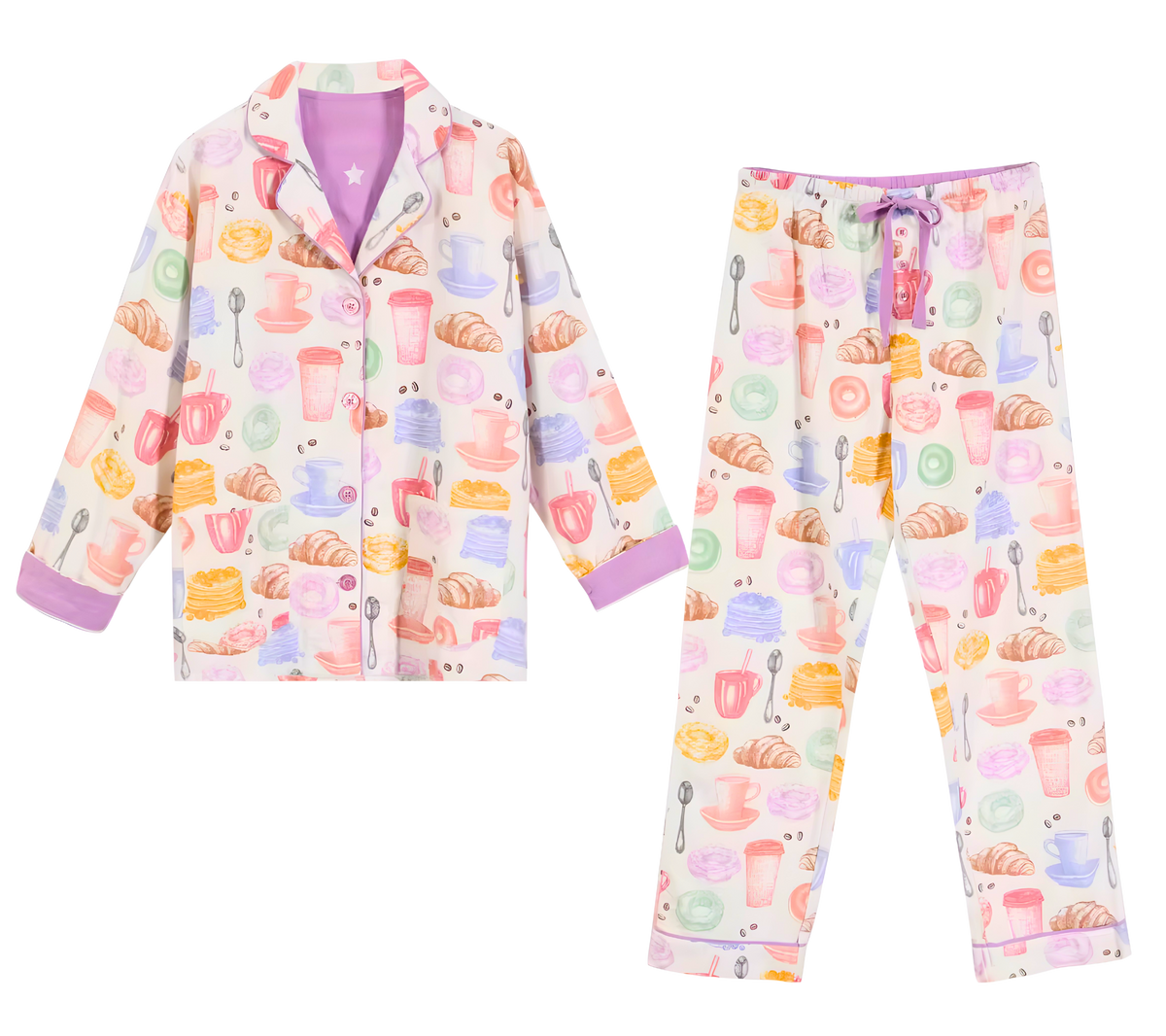 פיג'מה כותנה מסיבת פיג'מות