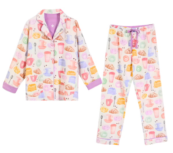 פיג'מה כותנה מסיבת פיג'מות