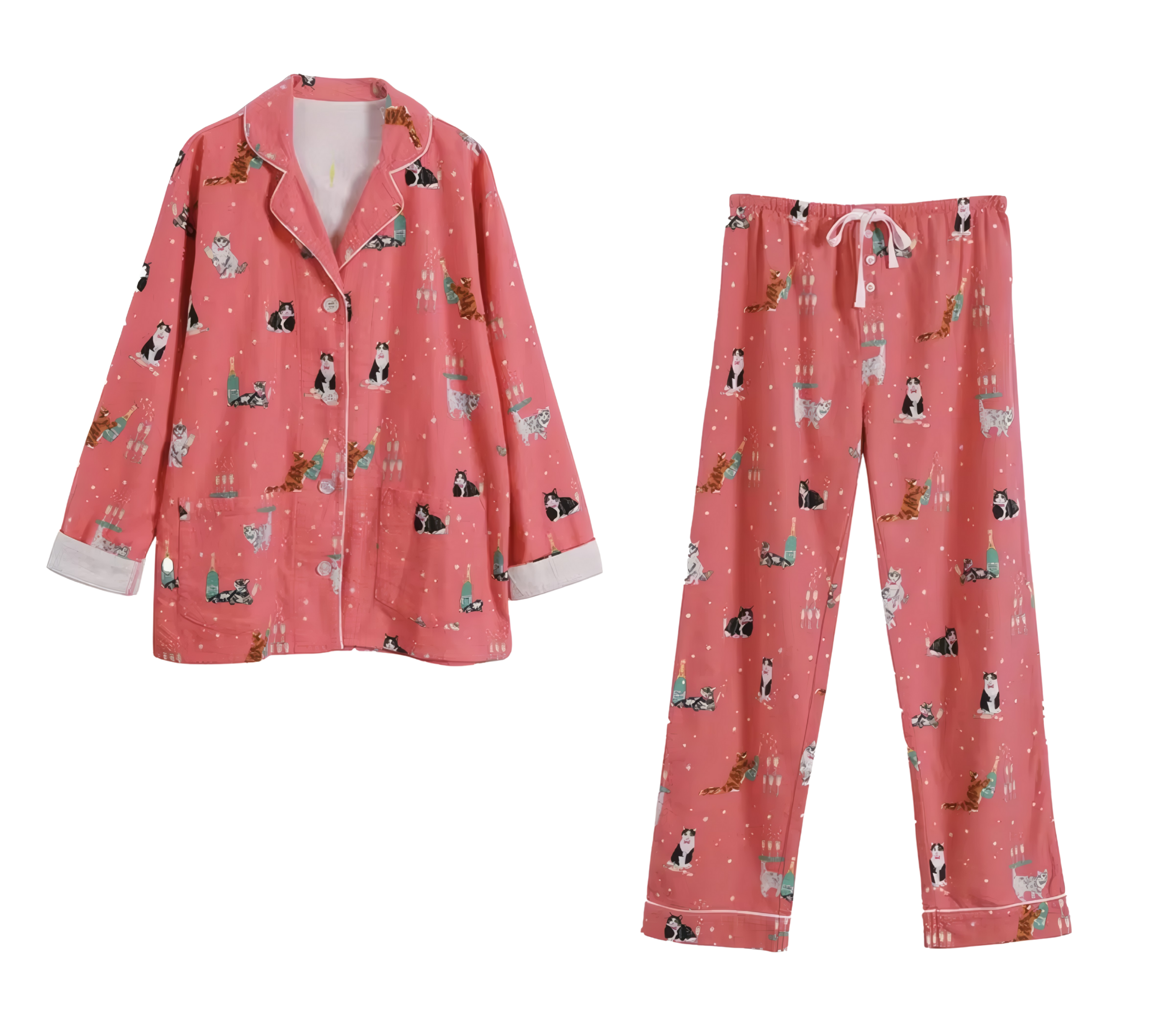 פיג'מה כותנה חתולים