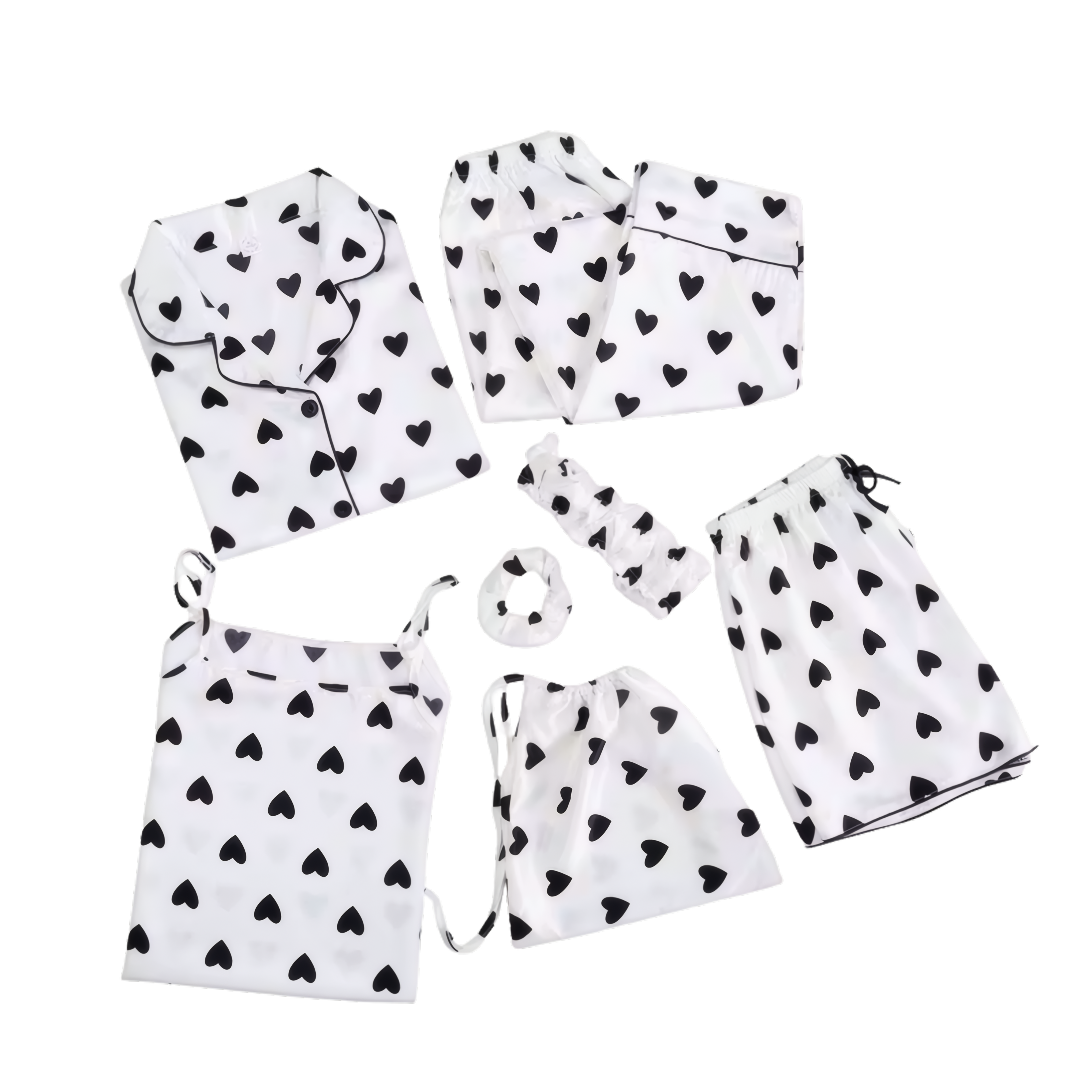 סט פיג׳מה סאטן לנשים