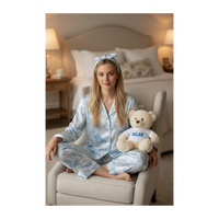 סט פיג׳מה סאטן יוקרתי לנשים